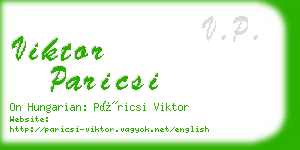 viktor paricsi business card